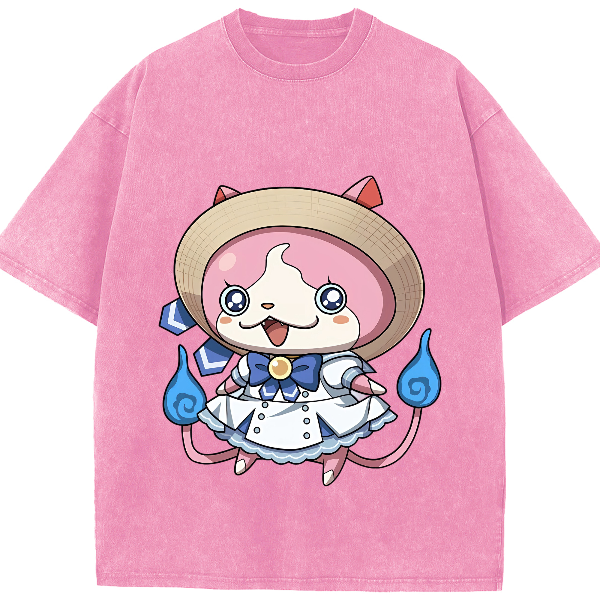 （画像用） 妖怪ウォッチ Yo-kai Watch 綿100% ヴィンテージ風 半袖Tシャツ（フロントプリント）
